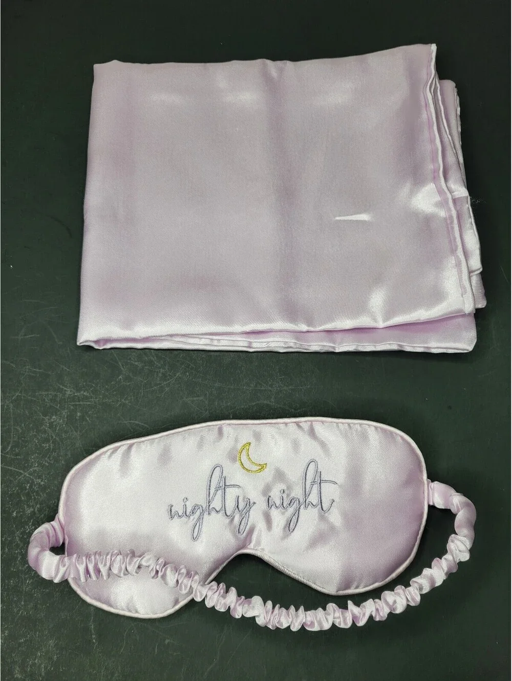 2 Pc Satin Silky Sleep Eye Mask & Pillow Cover Set 
